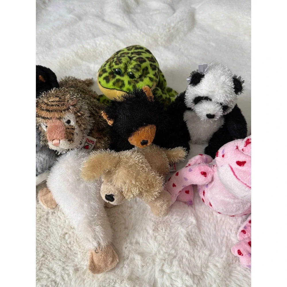 LOT OF 11 Ganz Webkinz Plush Multicolor Love Frog Panda Koala Tiger‎ Cat Dog